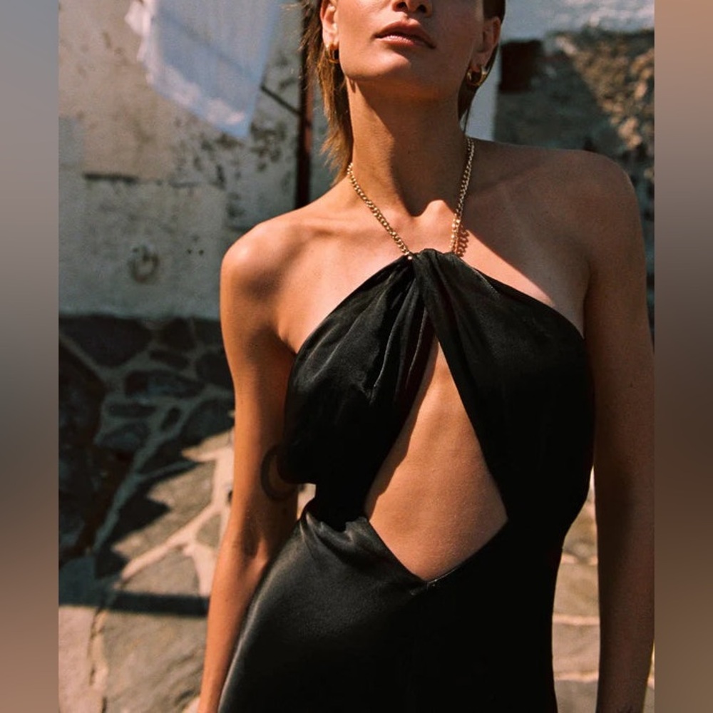 Shona Joy Lydie Chain Halter Dress